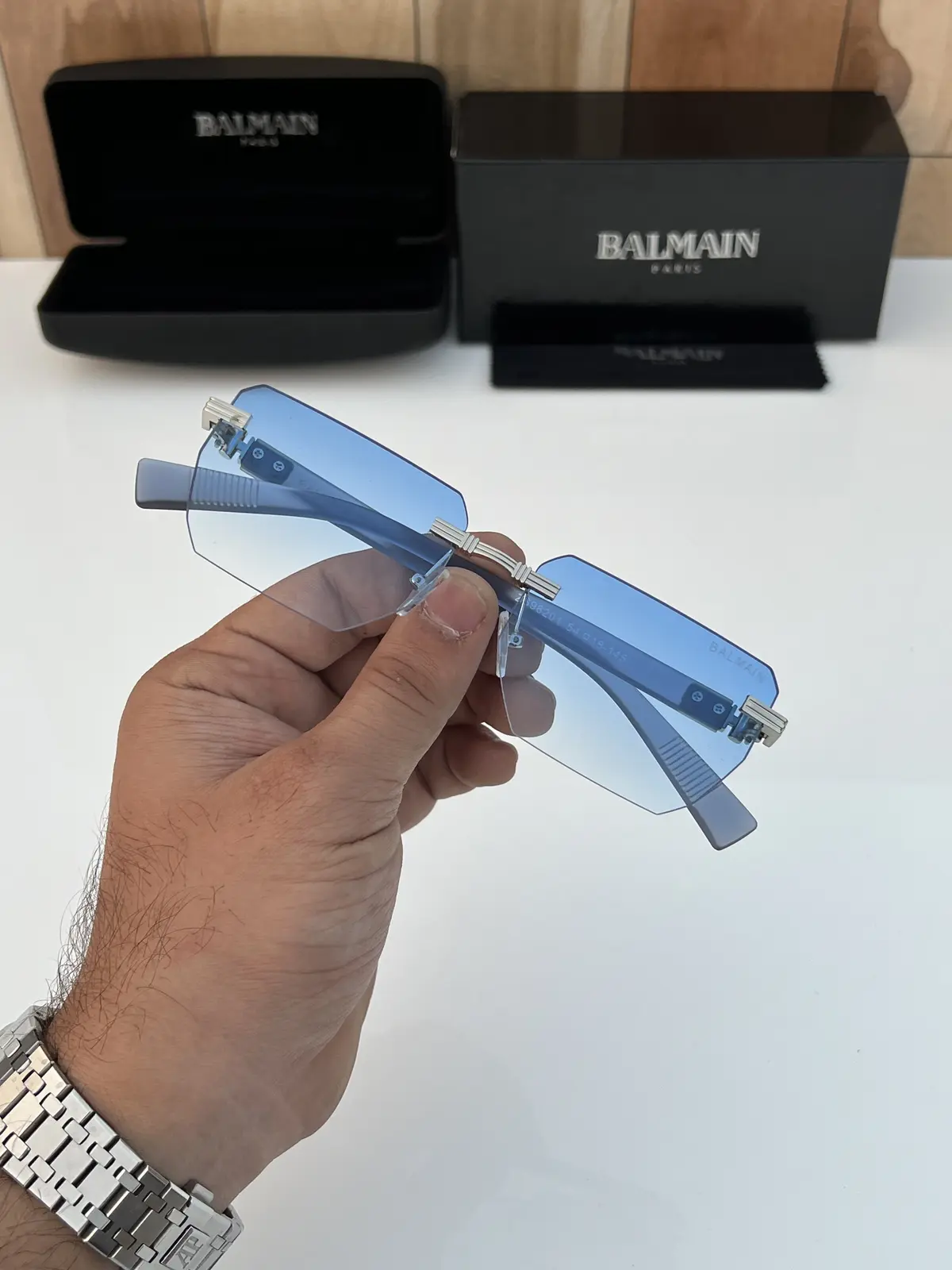 Balmain 98201 silver blue - Image 4
