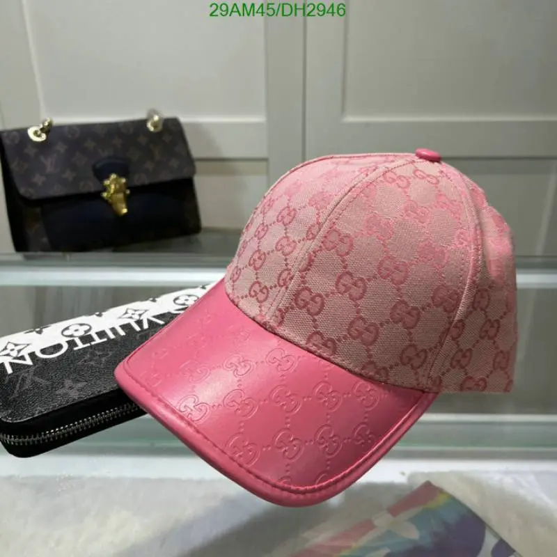 Gucci GG Small Monogram Leather Pink Premium Unisex Cap With Safety Box - Image 2