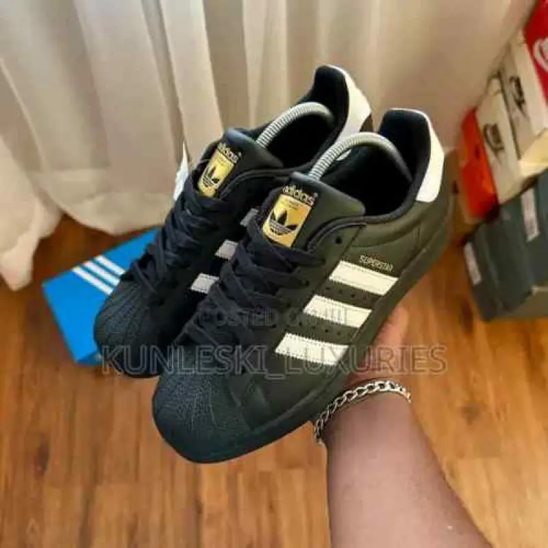 Adidas Superstar Black White Leather Fix 169 - Image 5