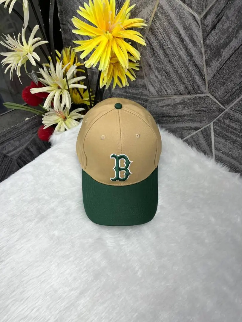 Boston New Era Dual Tone Olive Green And Beige Premium Unisex Cap With Safety Box - Image 3