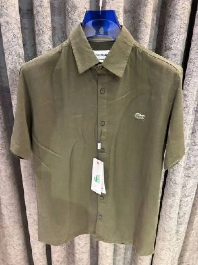 Lacoste IMPORTED STORE ARTICLE linen fabric SHIRT