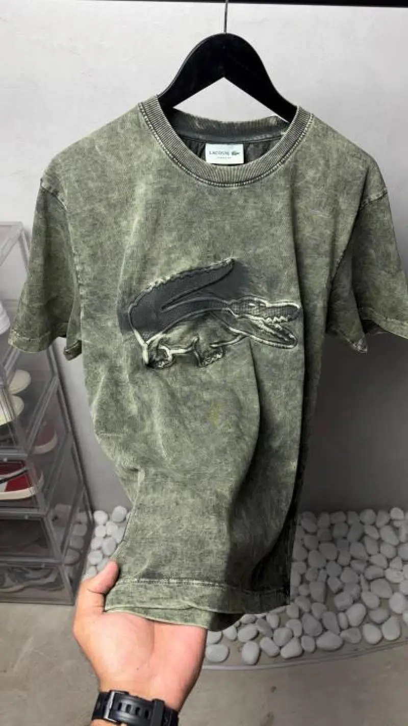 Lacoste Premium Acid Wash Premium T-Shirt 2477 - Image 3