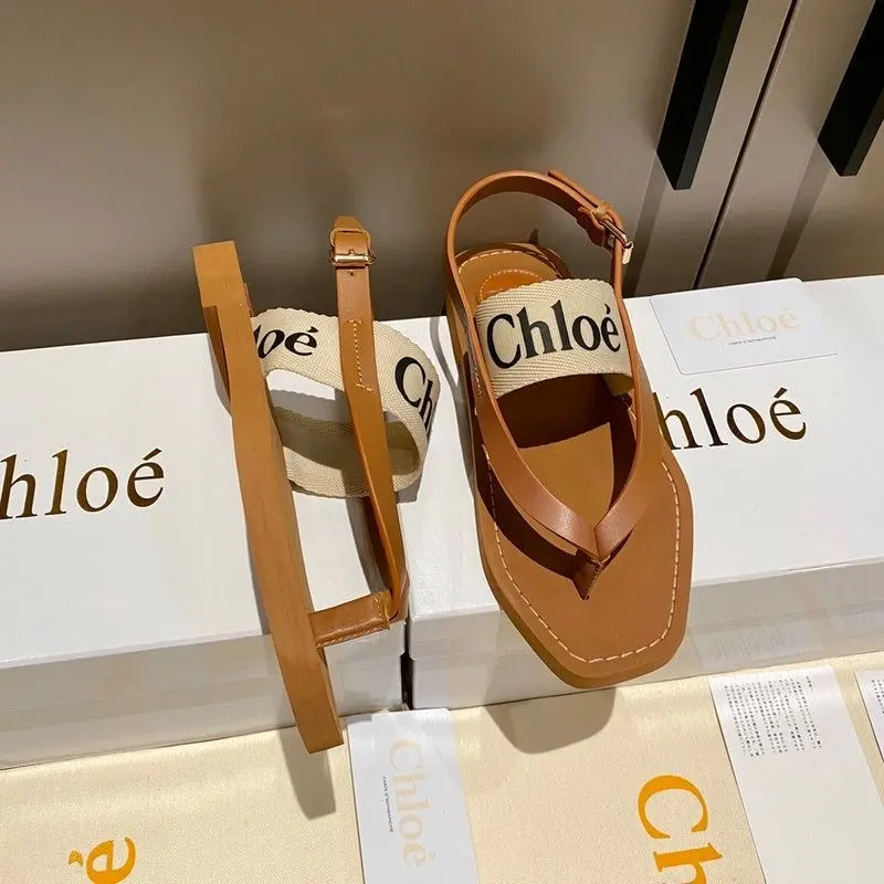 Chloe Woody Thong Sandal With Original Box & Dust Cover - Image 9