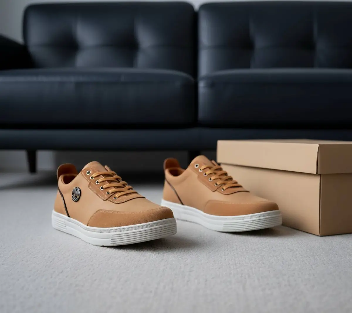 TIMBERLAND LOW CAUSAL SNEAKER TAN GREY - Image 4