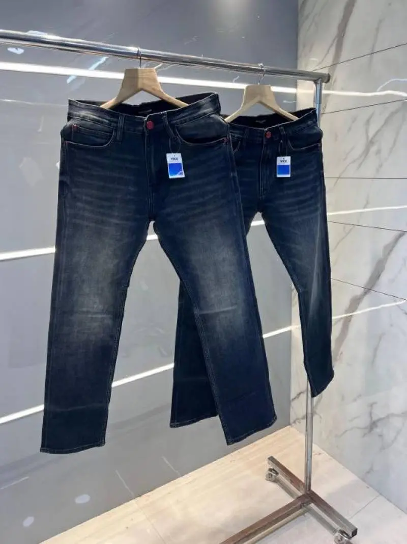 Balmain Paris Blue Shade Premium Imported Stretchable Lycra Fabric Straight Fit Denim Sale Offer 2841 - Image 5
