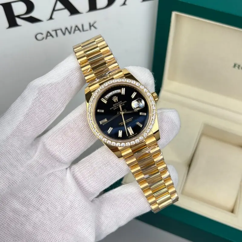 Rolex Oyster perpetual Day Date Yellow-Gold Diamond Bazel Ref-218238 Z-R Quality - Image 6