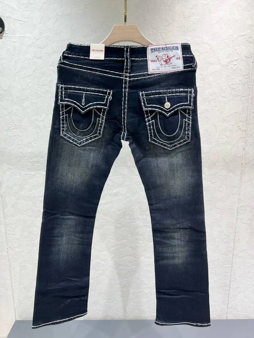 True Religion Green Shade Bootcut Fit Premium Imported Fabric Denim with Back Flap pockets and Embroidered work 4540-4599 - Image 5