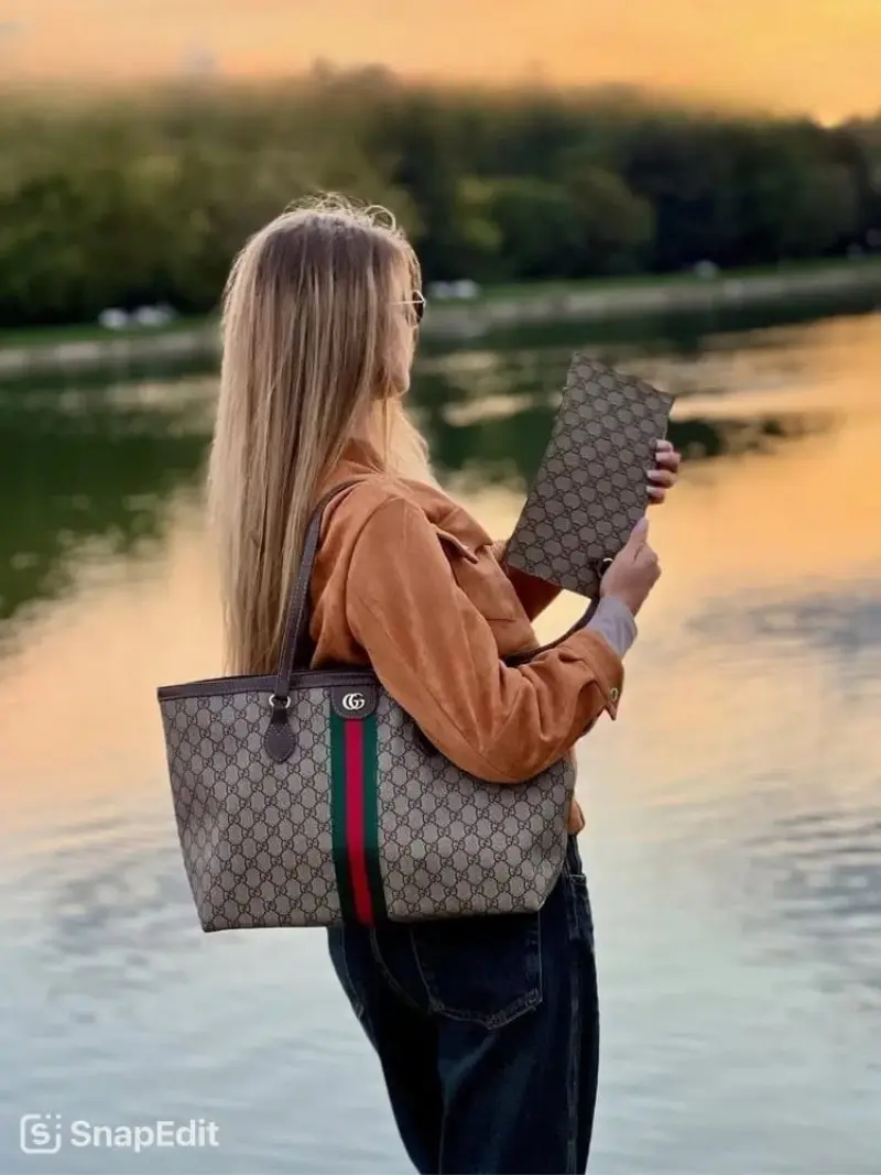 Gucci GG Ophidia Supreme Premium Tote Bag With OG Box & Dust Bag & Tags (Supreme-407)