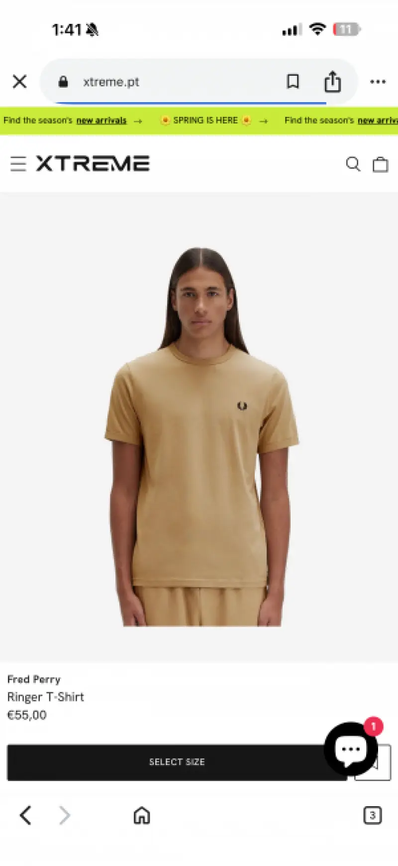 Fred peery imported Tshirt Brown