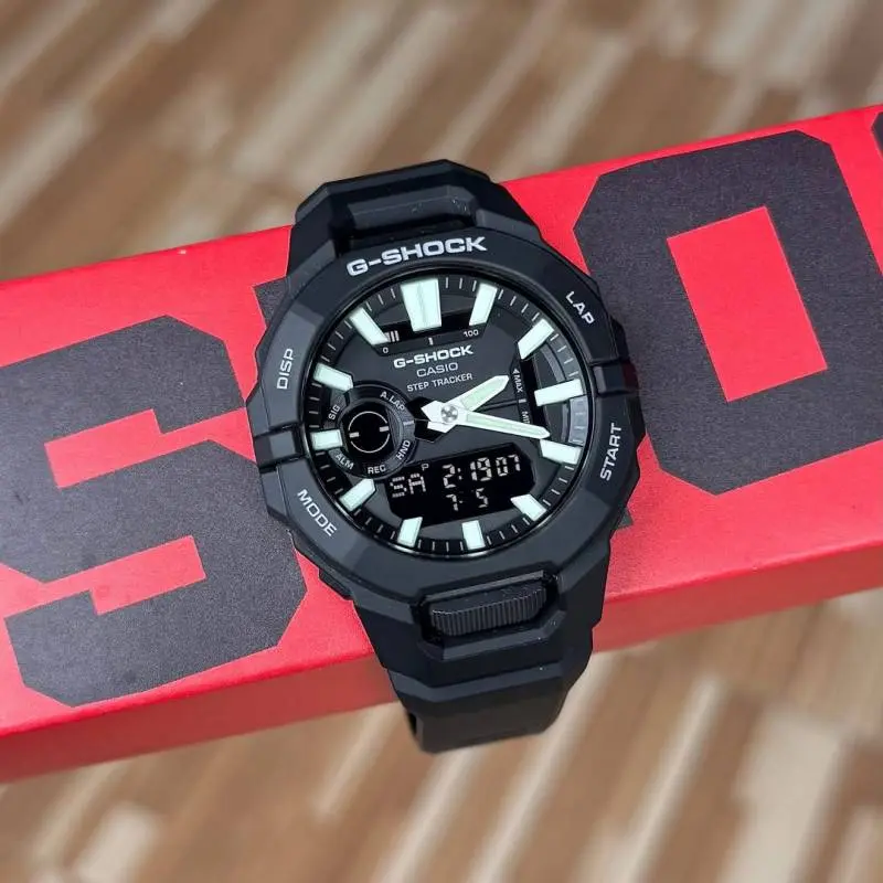 Casio G Shock GBA-950-2A Full Black White Needles