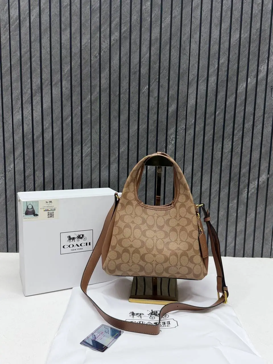 Coach Lana 23 Brown-Mono With OriginalBox DustCover LongBelt - Image 7
