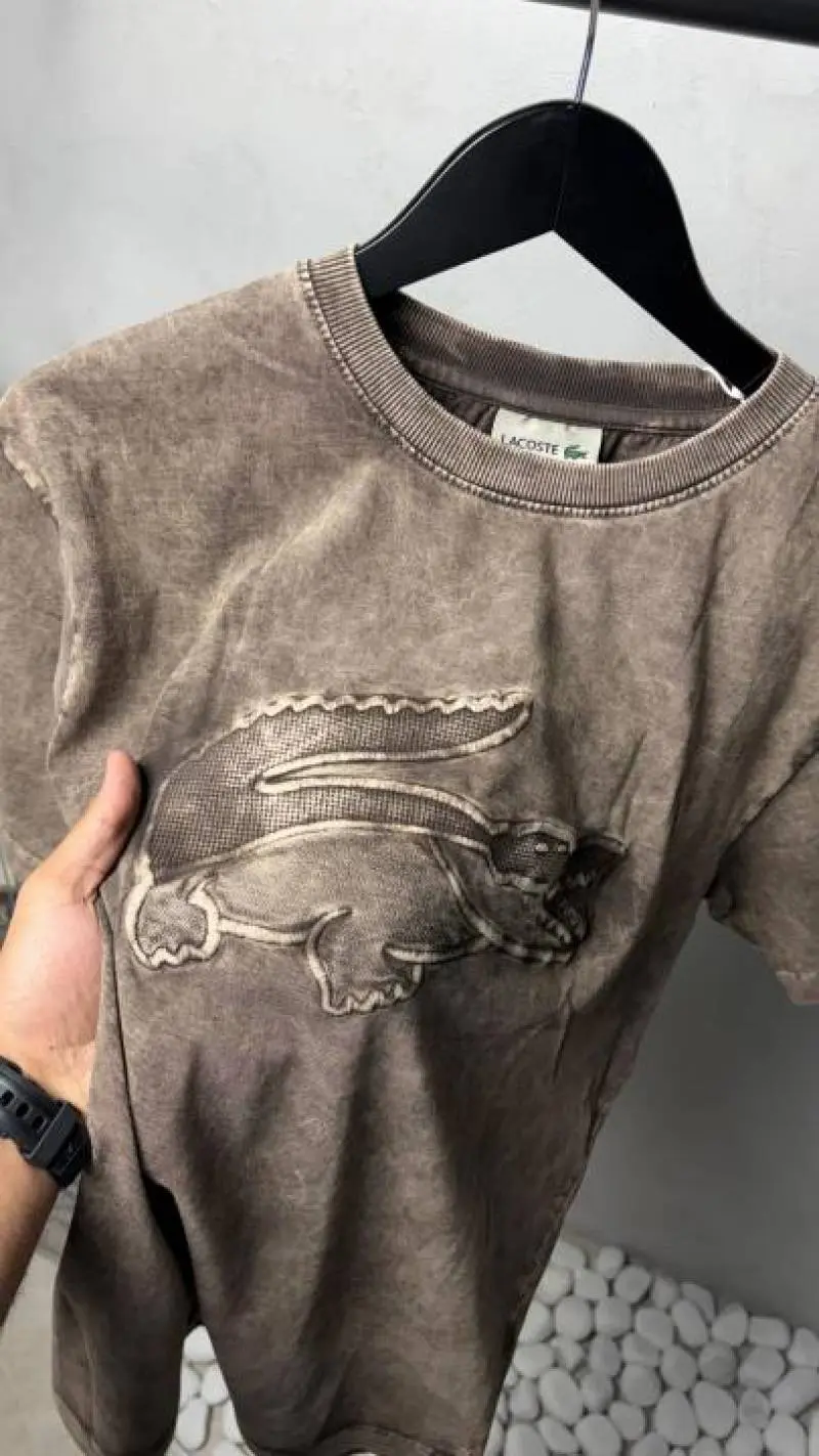 Lacoste Premium Acid Wash Premium T-Shirt 2476 - Image 3