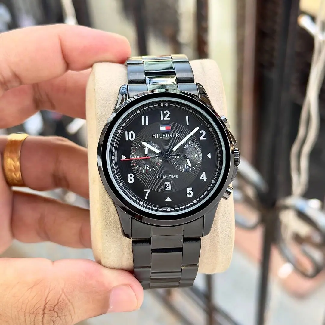 Tommy Hilfigee r Dual Time Full Black - Image 2
