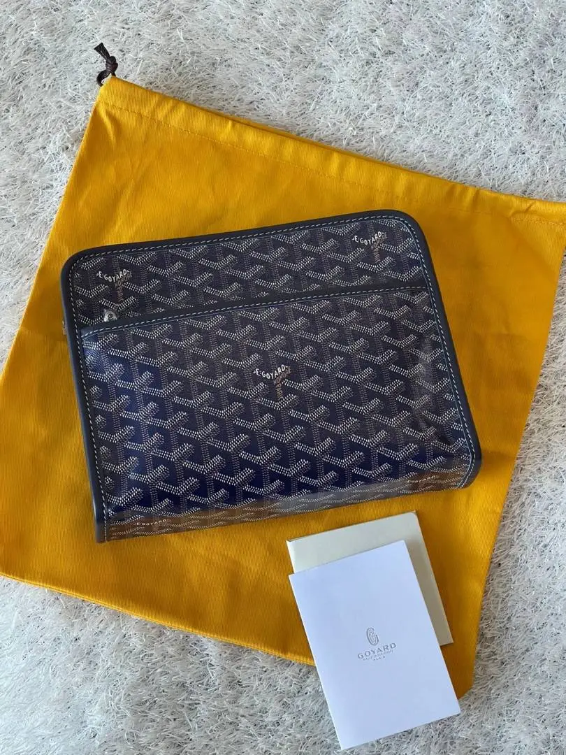Goyard Blue Jouvence BB Small Pouch With Original Box And Dustcover - Image 2