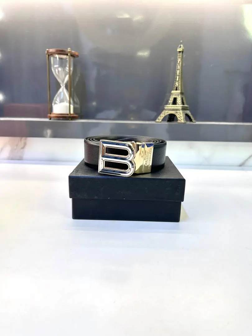 Bally Glossy Golden Reversible Belt Fa 653 - Image 2