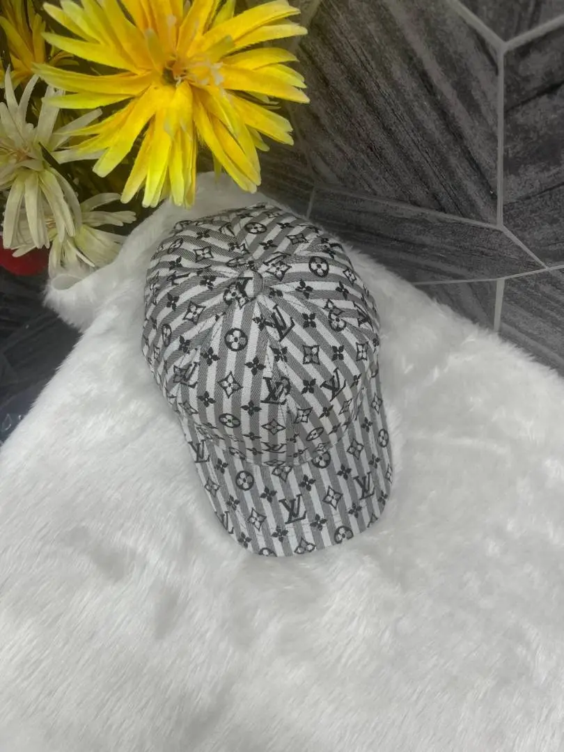Louis Vuitton Grey All Over Monogram Premium Unisex Cap With Safety Box - Image 3