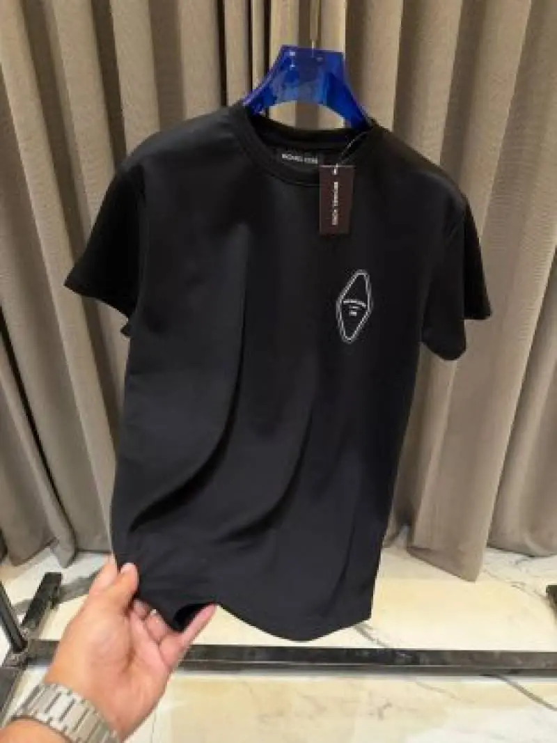 Michael Kor Middle Brand Logo Round Neck T-shirt Black - Image 2