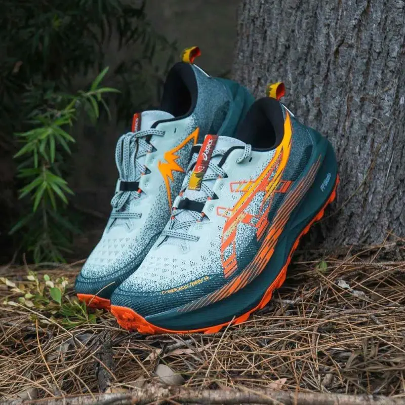 Asics Trabuco Max 4 Trail Cold Moss Nova Orange 6122 - Image 2