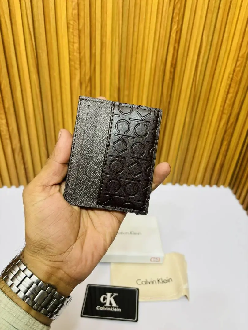 105 CK CALVIN KLINE PREMIUM QUALITY CARD HOLDER WALLET BROWN - Image 4