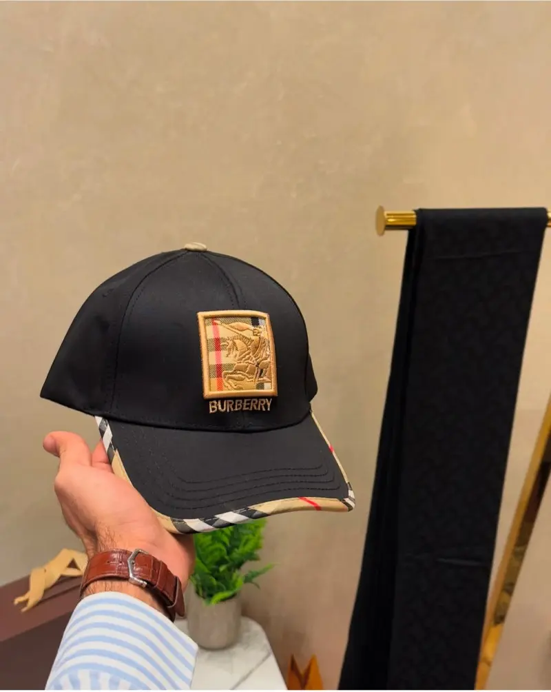 Burberry Equestrian Knight Black Monogram Premium Unisex Cap (With Safety Box) - Image 2