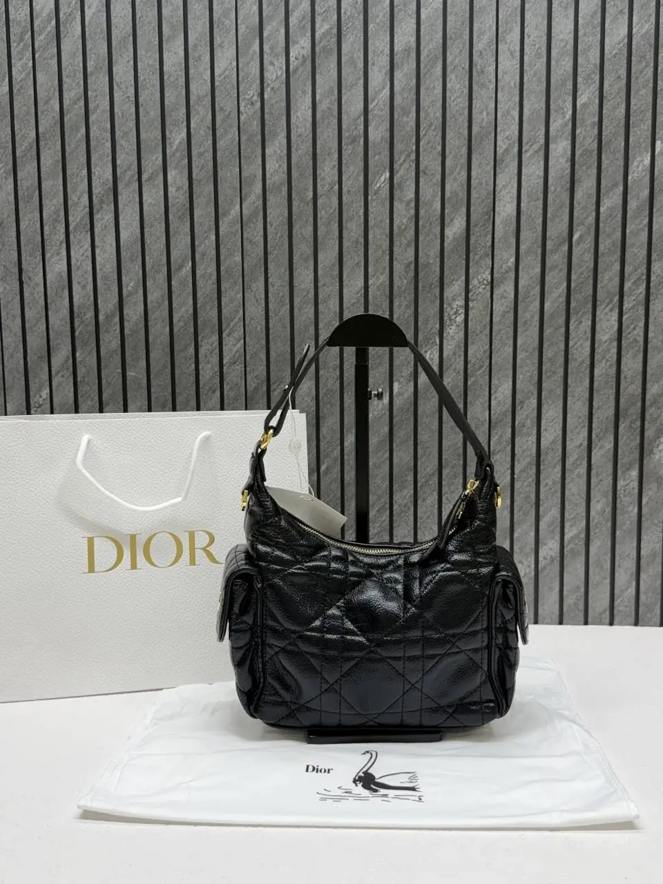 Dior CB D Dream 9966 Medium Hobo Shoulder Crossbody Bag With CarryBag & DustCover - Image 5