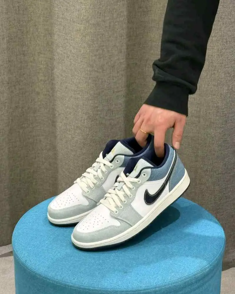 Nike airJordan 1 Low SE Denim star blue - Image 6