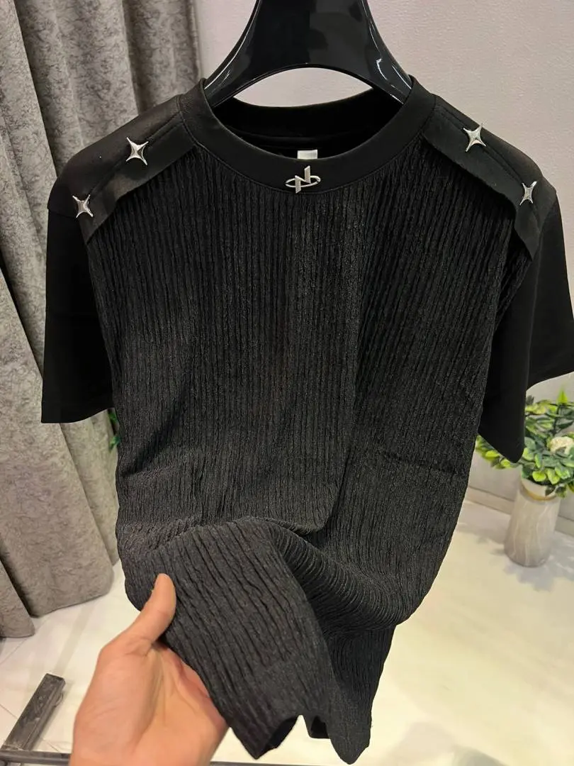 KOREAN IMPORTED HIGH DEMAND ARTICLE T-SHIRT BLACK - Image 2