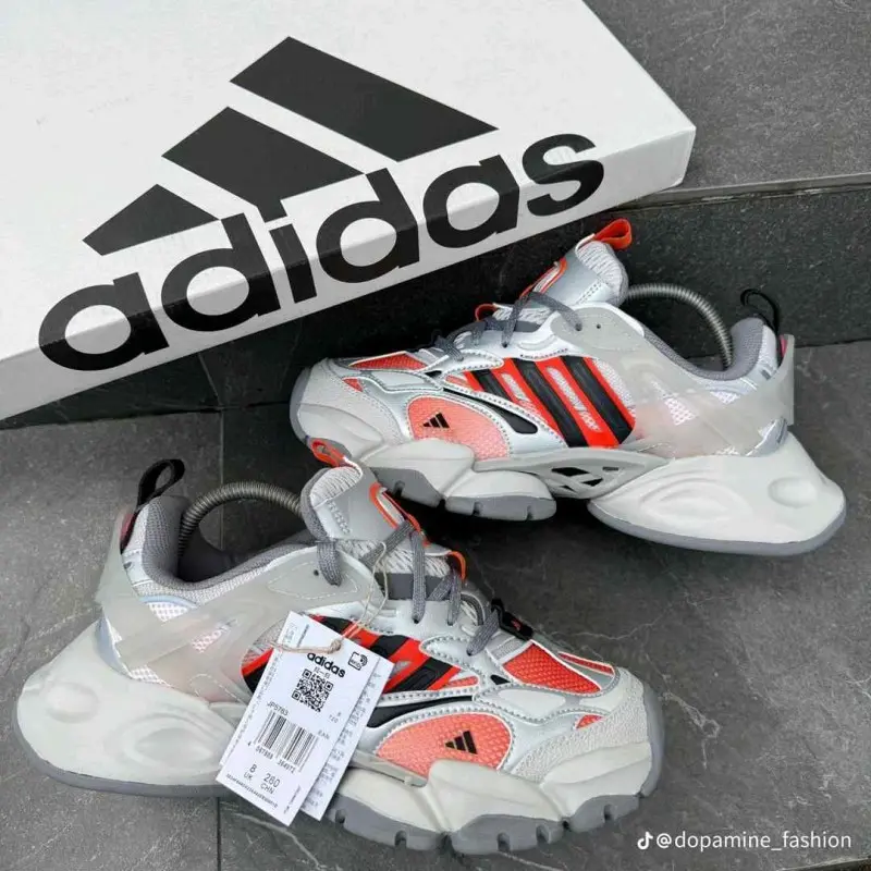 Adidas Vento XLG Runner Deluxe Silver Orange 969 - Image 2