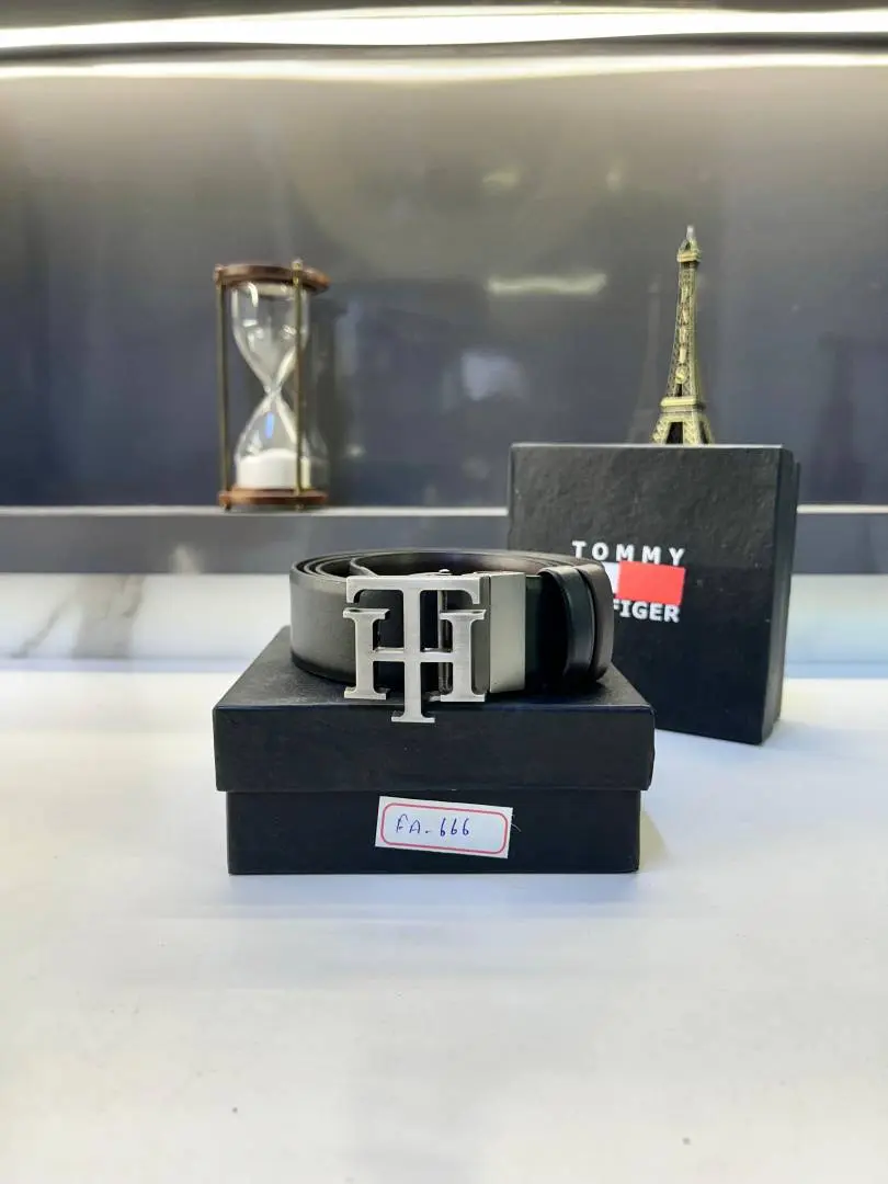 Tommy Hilfigar Grey Reversible Belt Fa 672 - Image 2