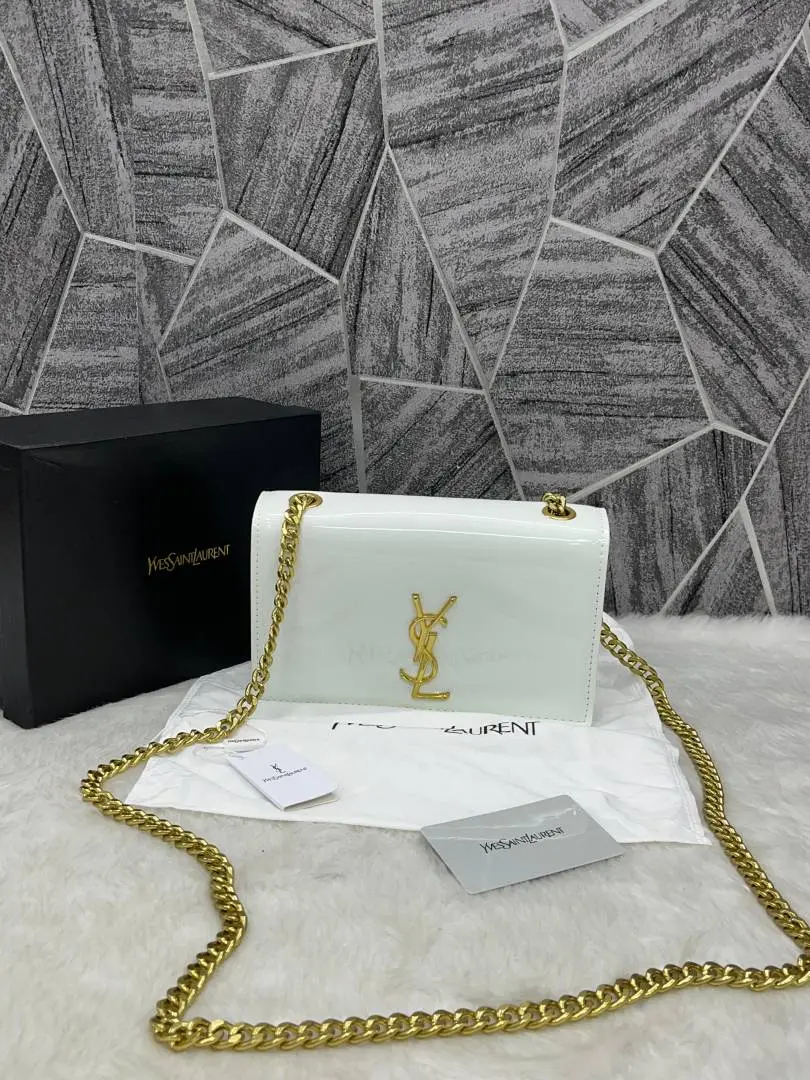 Ysl Patent Leather Flap Bag With Original Box & Dust Cover Packaging - Image 2