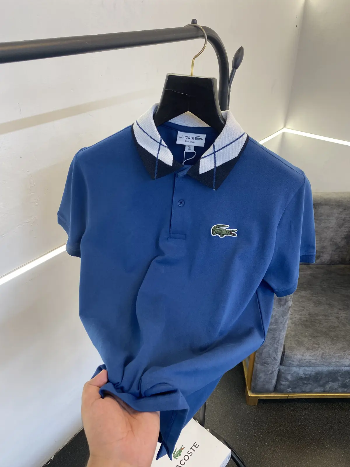 Lacoste imported box pack polo tshirt blue - Image 2