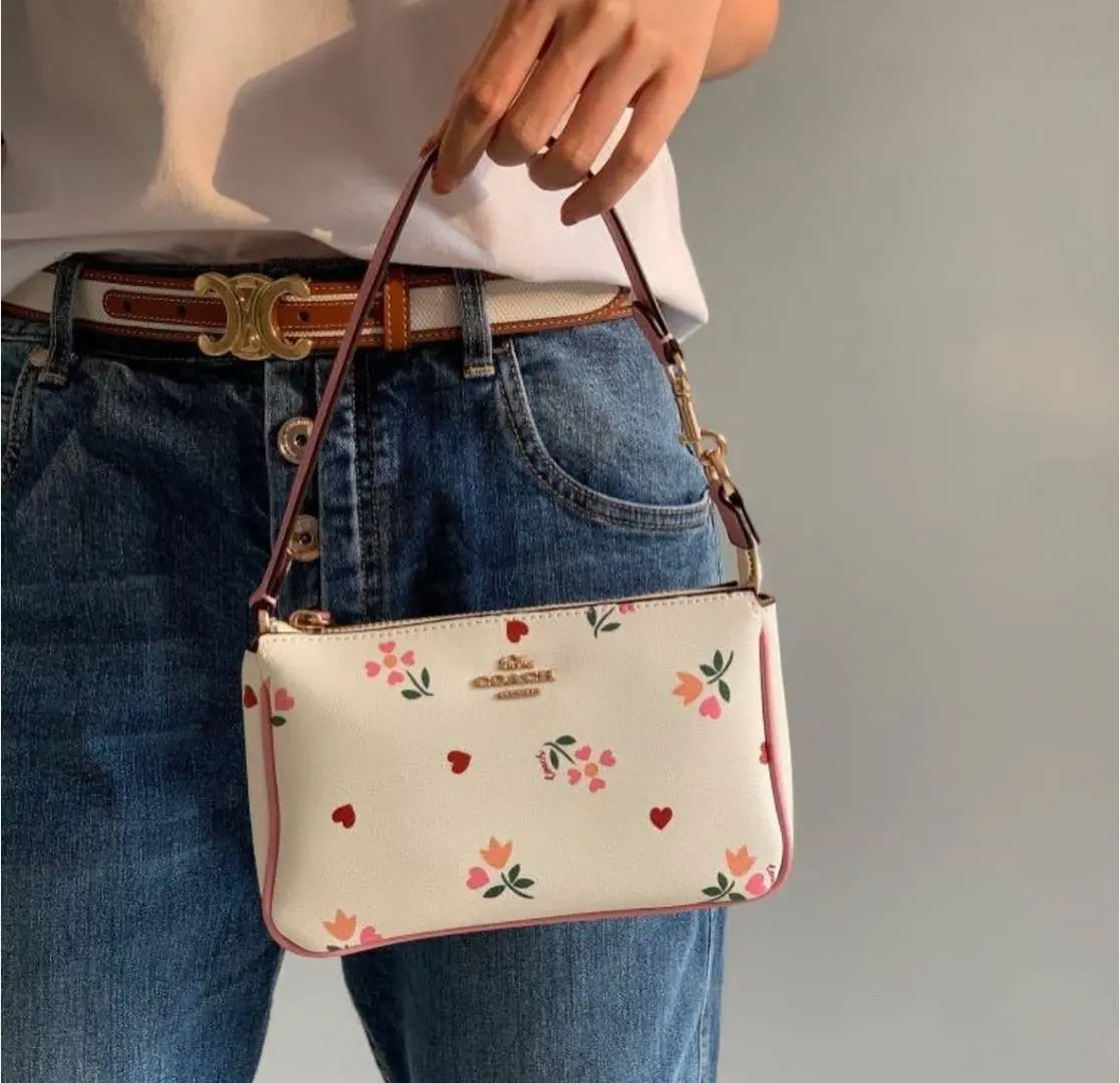 Coach Nolita 19 Flowers With OriginalBox DustCover ChainBelt PearlCharm - Image 5