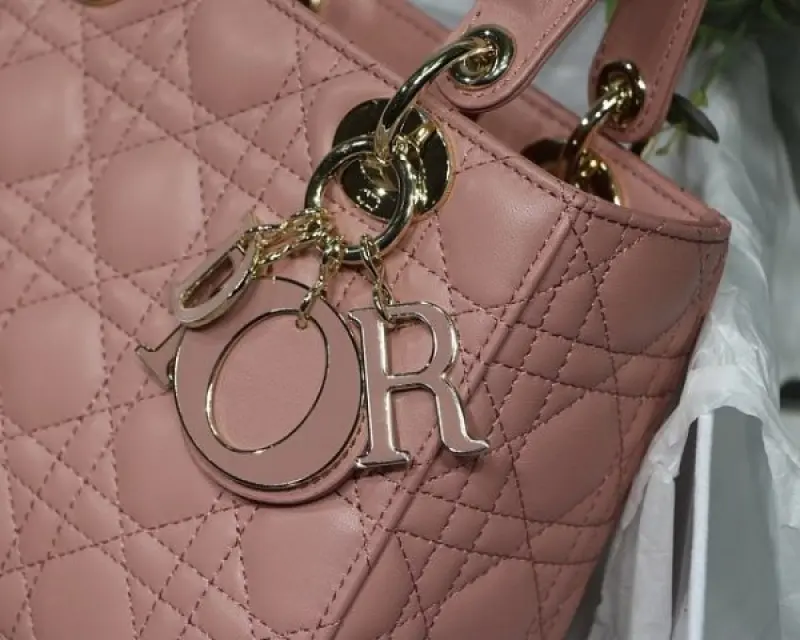Dior Lady My ABC Gold With OG Box & Dust Bag (Pink-734) - Image 6
