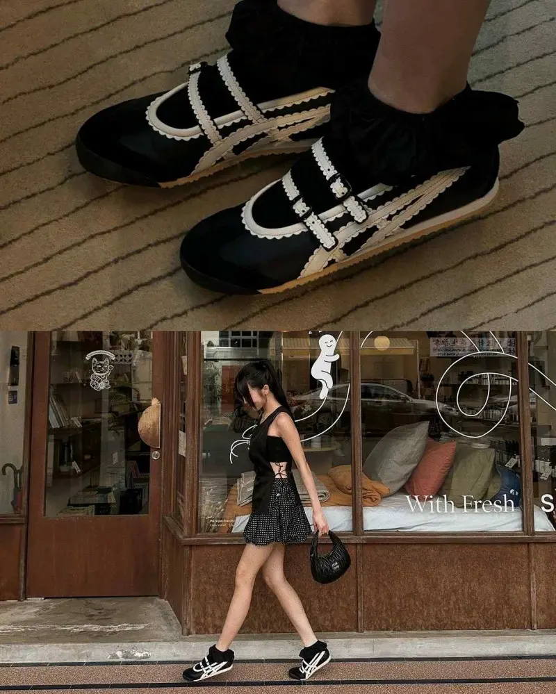 Onitsuka Tiger Mexico 66 TGRS Black Cream Mary Jane 6181 - Image 11