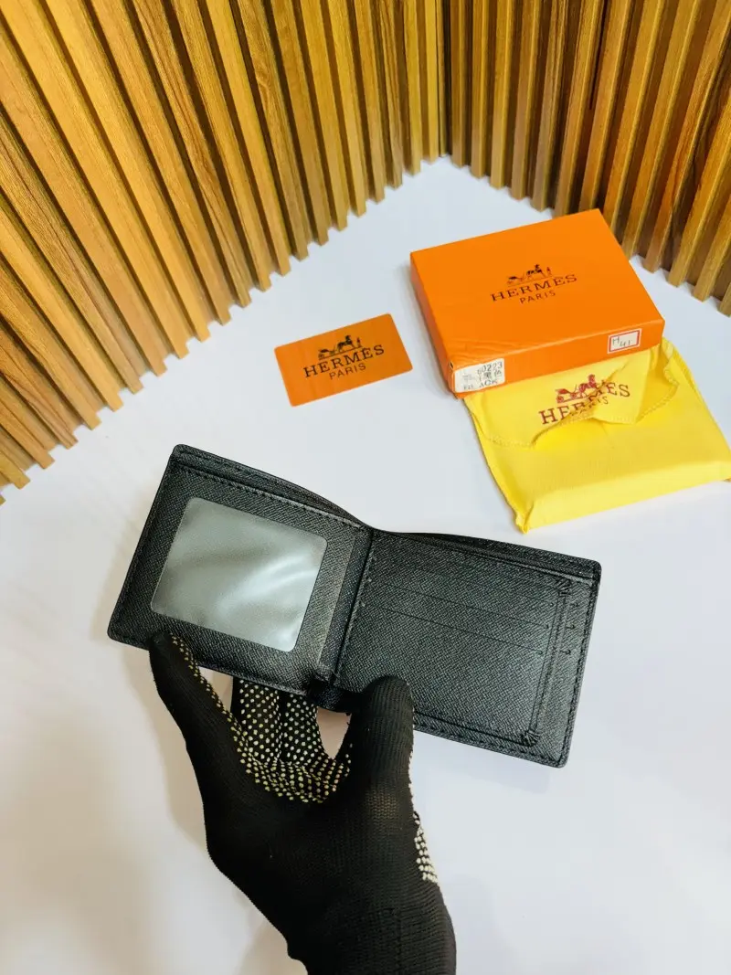 41 HERMEZ FULL BLACK PREMIUM QUALITY WALLET WITH BOX - Image 5