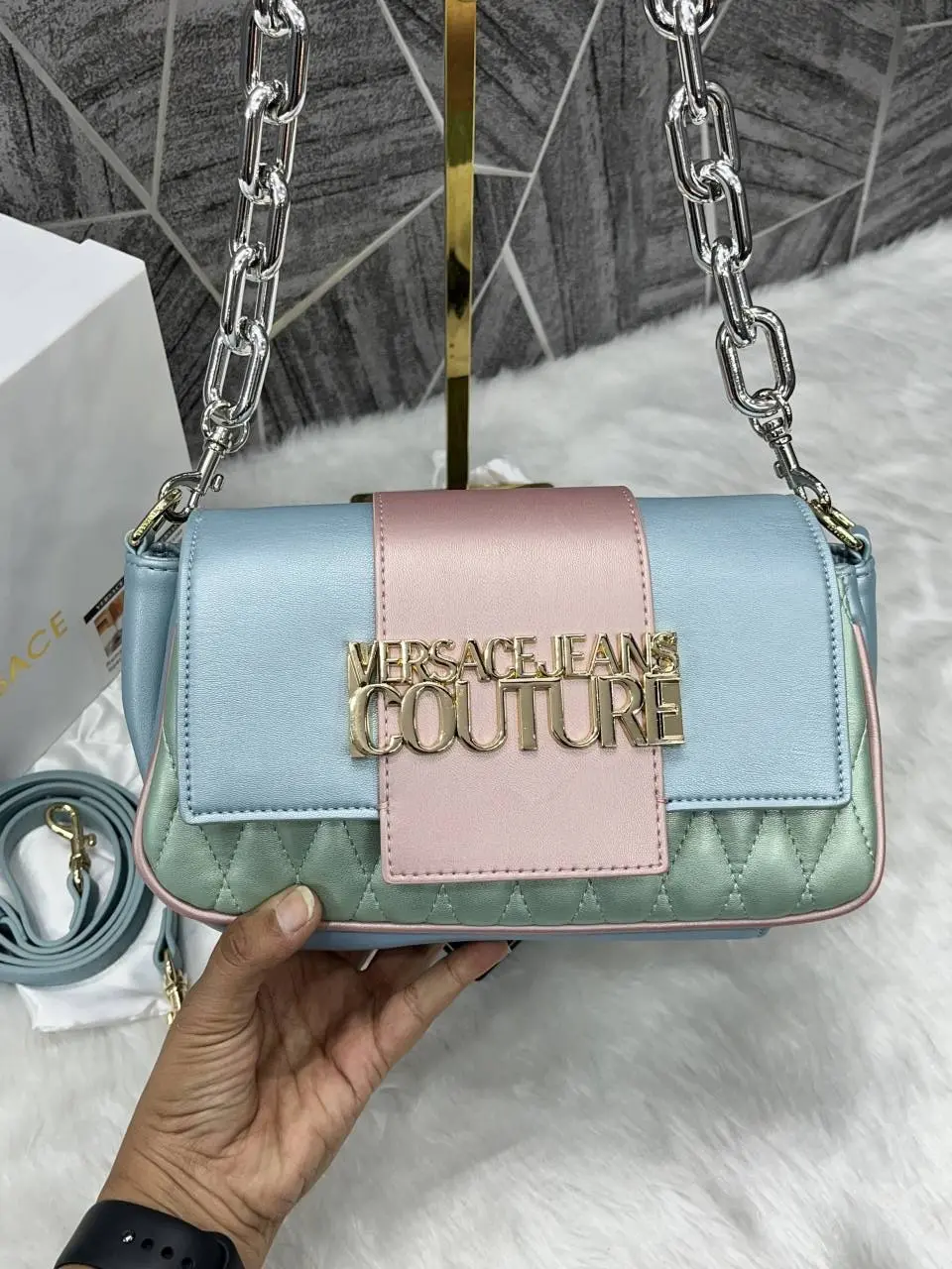 Versace Jeans Couture Sling Shoulder Bag With Original Box - Image 4