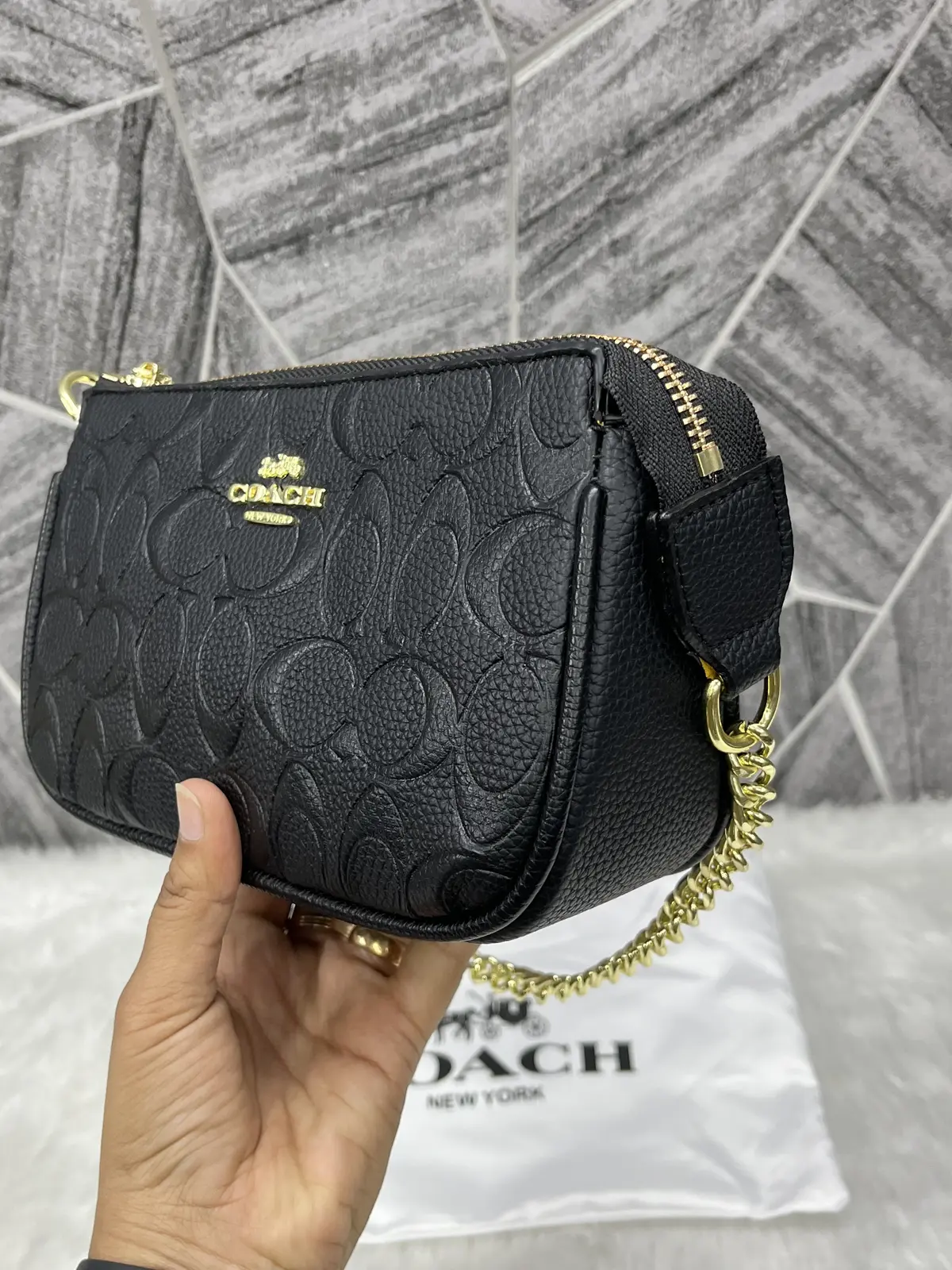Coach Large Black Wristlet With DustCover - Image 7