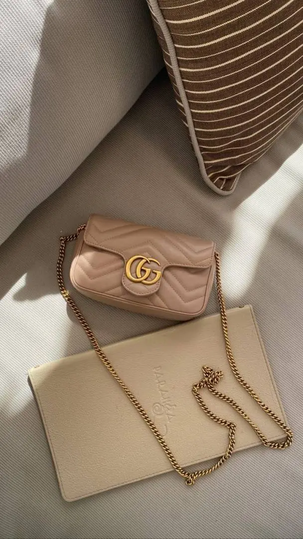 Gucci Marmont Mini Apricot With OriginalBox Premium - Image 2