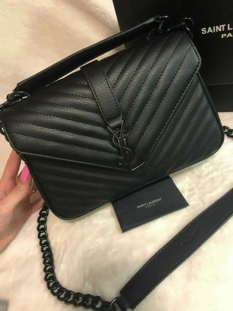 Ysl Collage BlackMedium Shoulder Bag With Original Box & Dust Cover - Image 6