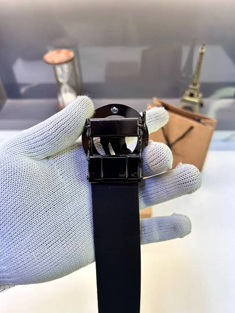 Burberry Glossy Grey Reversible Belt Fa 732 - Image 4