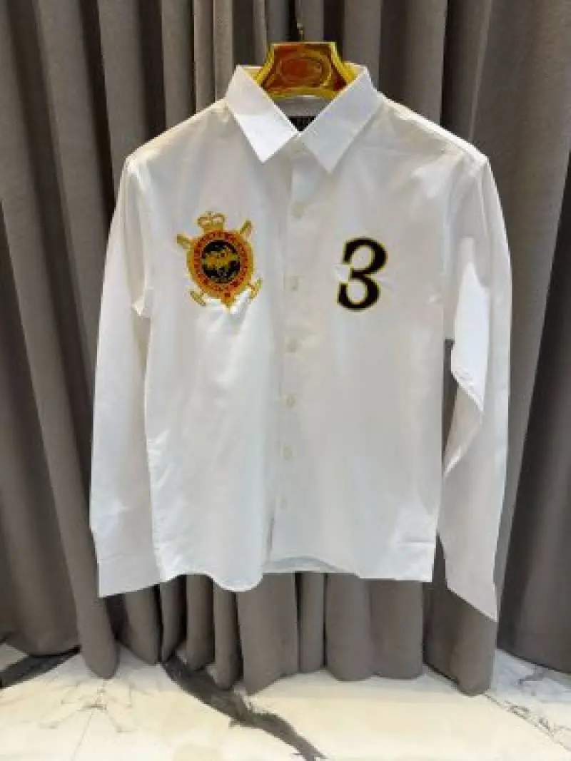 Ralph Lauren Chest Logo Full Sleeves Shirt White