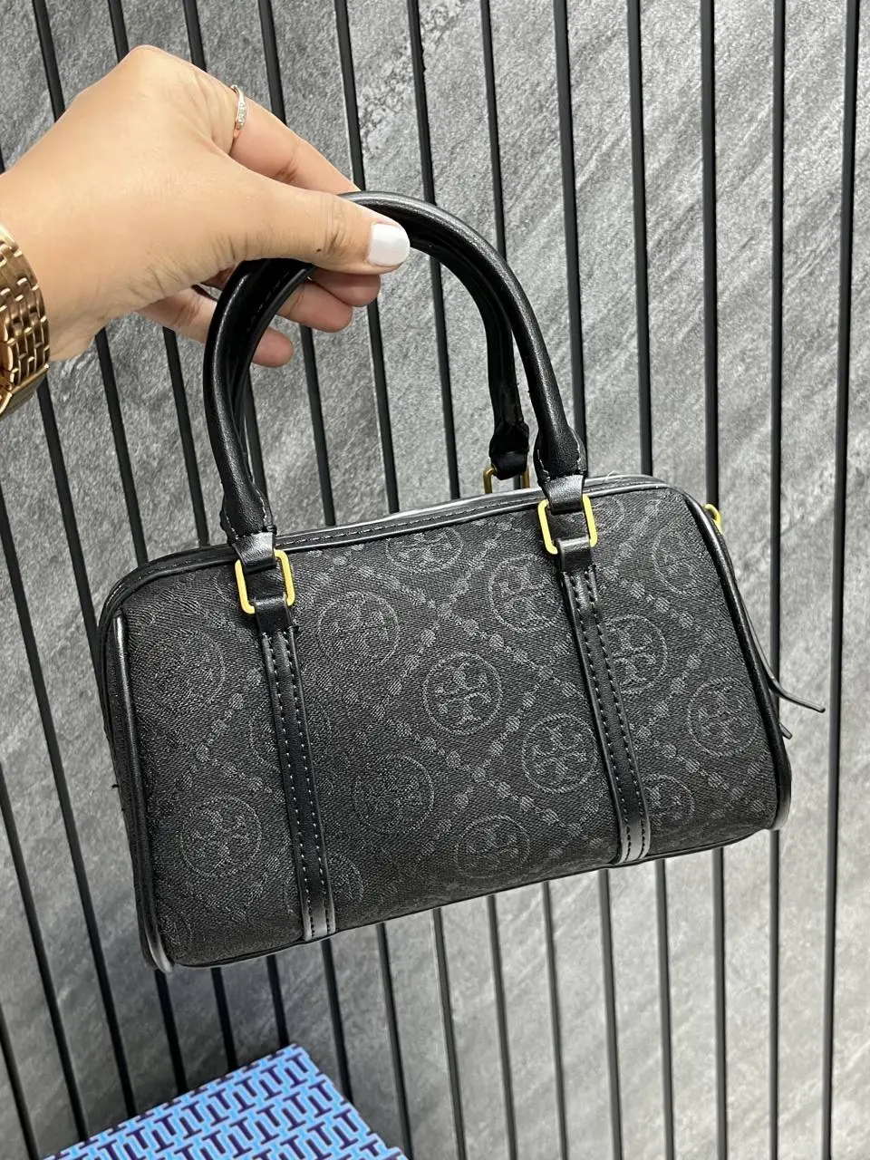 Tori Burch Mini Boston Black With OriginalBox DustCover - Image 5