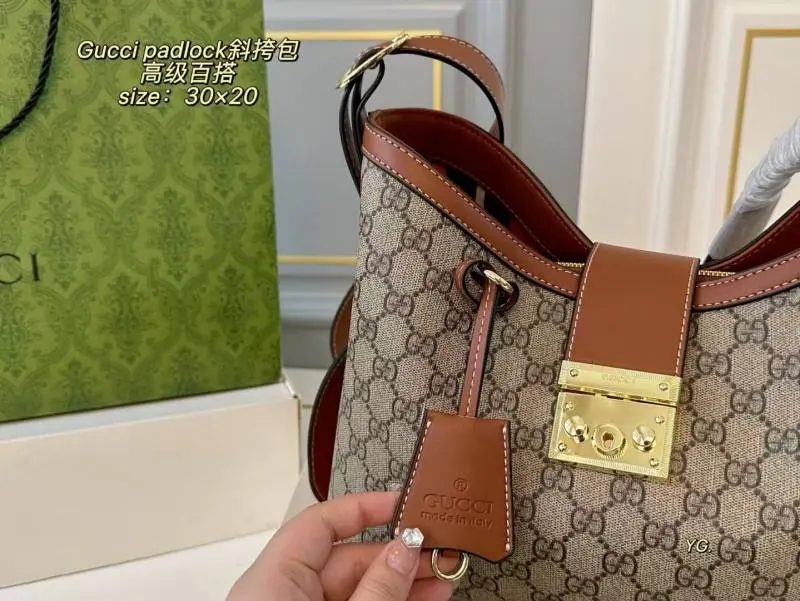 Gucci GG Padlock Supreme Premium Shoulder Bag With Dust Bag (Brown - 1149) - Image 2