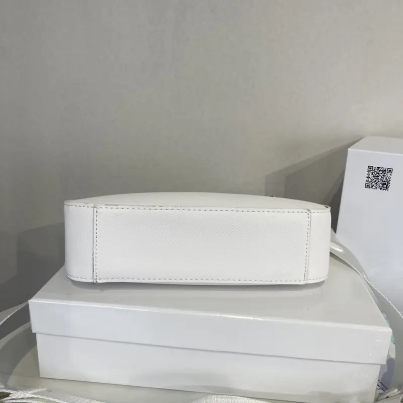 Prada Re-Edition Leather White-Silver With OriginalBox - Image 3