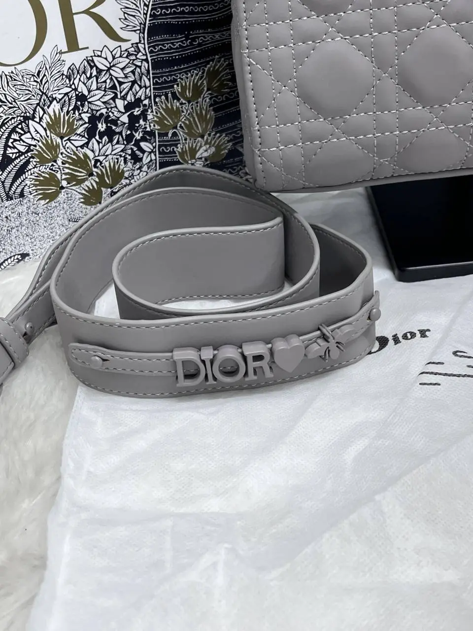 Dior 6099-1 Lady Matte Gray Large Size With Original Box & DustCover - Image 2