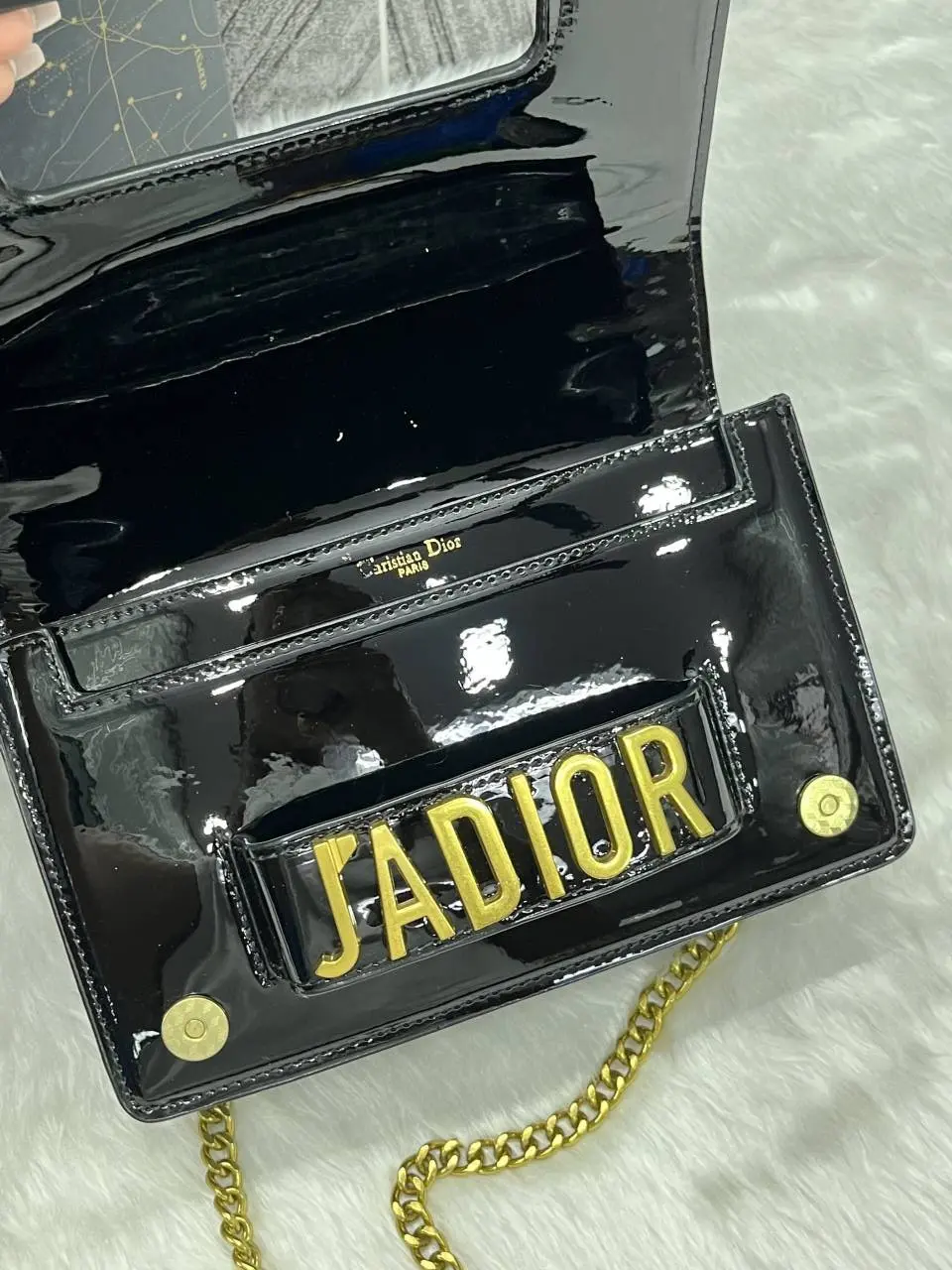 Dior JAdiyor Logo Leather Flap Bag With OriginalBox - Image 4