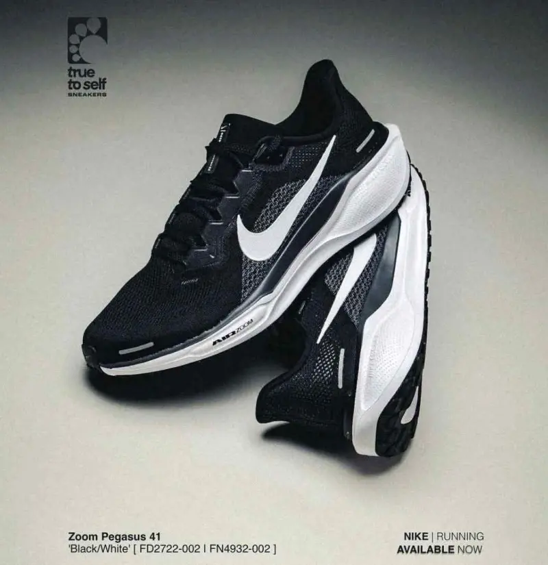 Nike Air Pegasus 41 Black white - Image 2