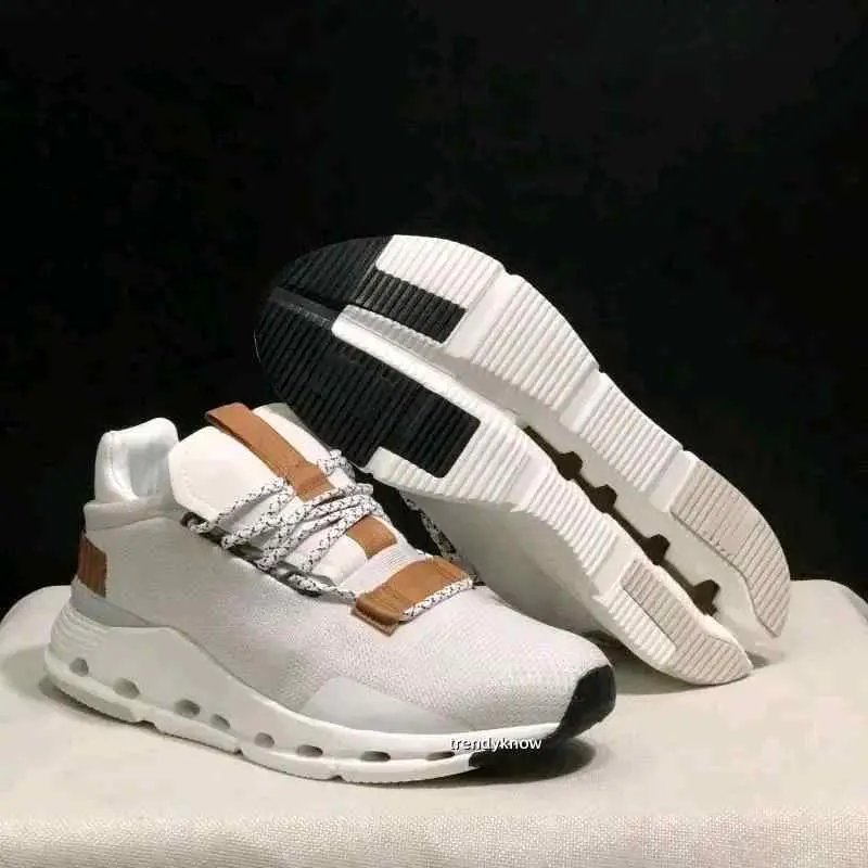 On Running Cloudnova trainers in white and brown pearl 193 - Image 5