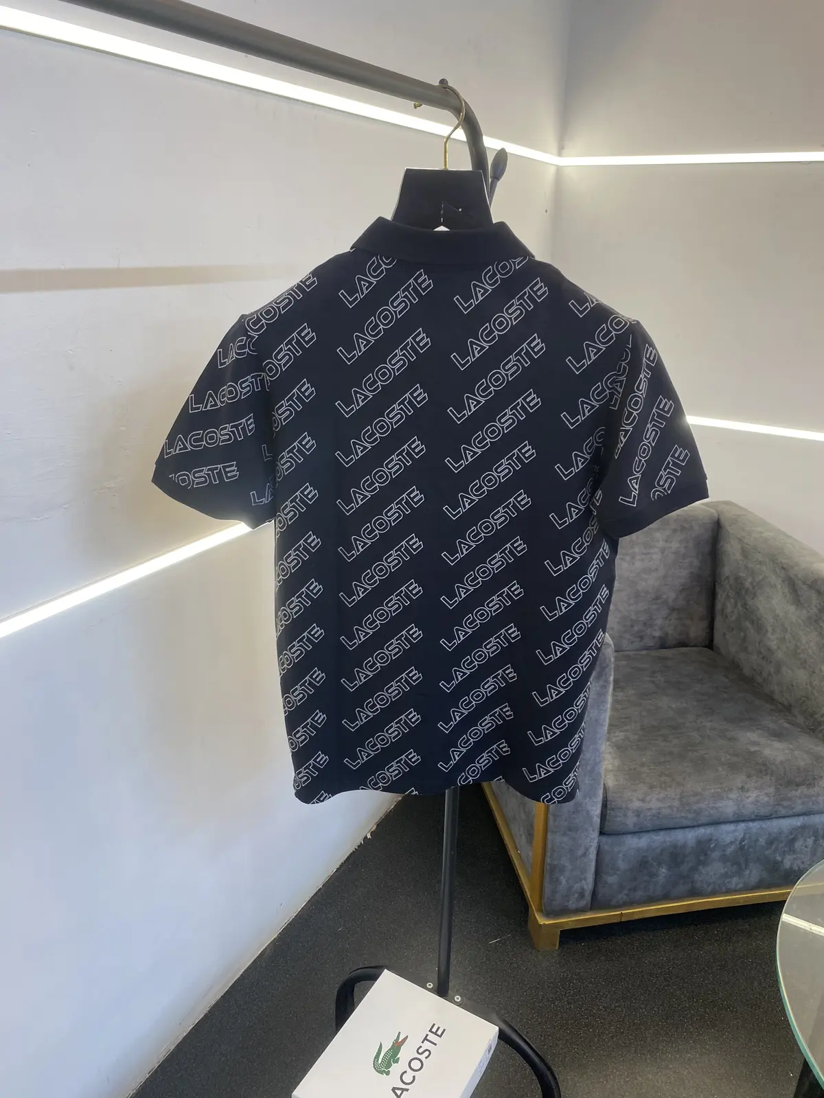 Lacoste imported box pack polo tshirt black monogram sale - Image 3