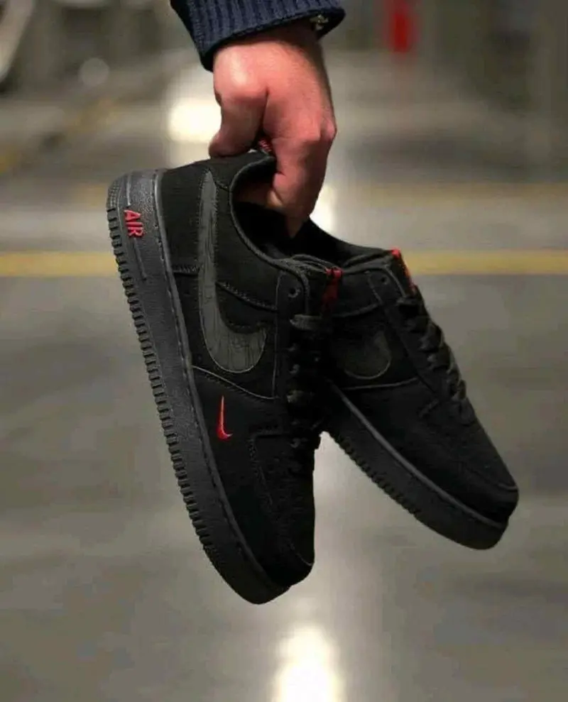 Nike Airforce 1 Low Multi Swoosh Black Crimson 1208 - Image 3